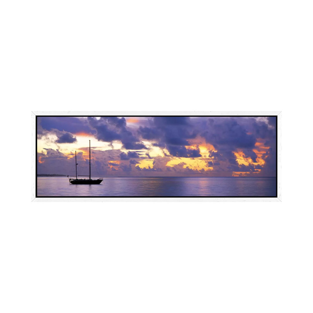 Sunset Moorea French Polynesia by Panoramic Images - Panoramic Gallery-Wrapped Canvas Giclée on Canvas