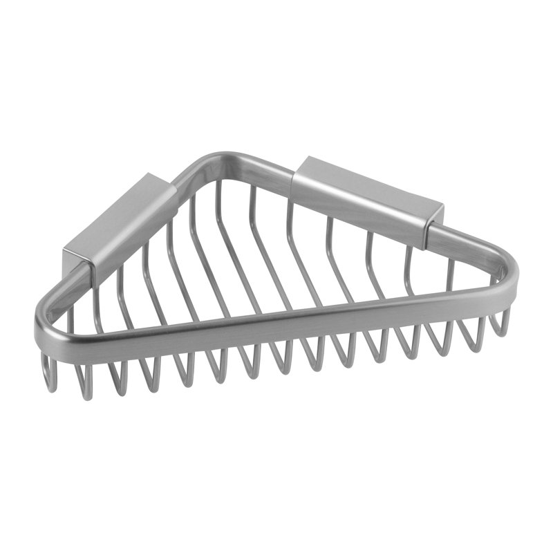 Hotelier 9" Corner Basket, Polished Nickel, 1.43" H x 7.87" W x 4.76" D