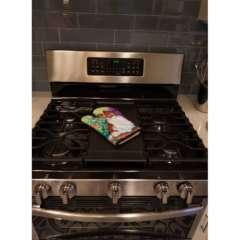 Caroline's Treasures Papillon Polyester Oven Mitt