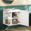 Armoire de salle de bain murale 20 po, meuble-lavabo moderne blanc, lavabo, tablette latérale ouverte, porte-papier hygiénique, solution pour économiser de l'espace 30, rangement spacieux rectangulaire en céramique, conception flottante, fermé