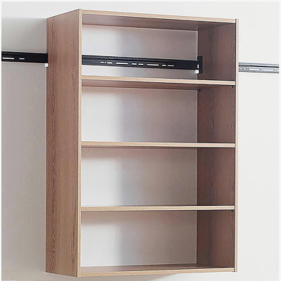 Devi Oak Wall Mounted Wood Closet System