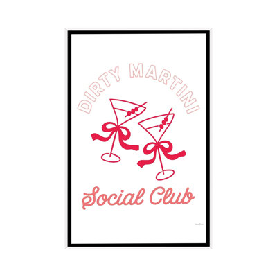 Social Club Martinis With Bows 1 Piece Wall Art on Canvas