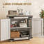 Buffet de rangement moderne, armoire avec tablette et porte réglables, brun blanc patiné pour tablette de porte de grange, armoire, l 31,1 po x P 15,4 po