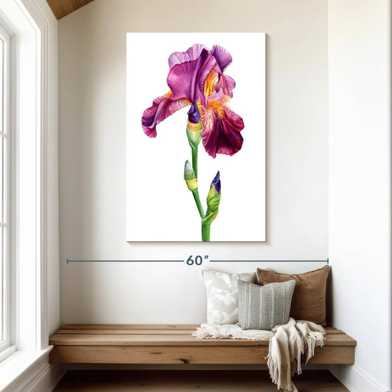 Harnek Lovely Iris Flower, 48" H x 32" W