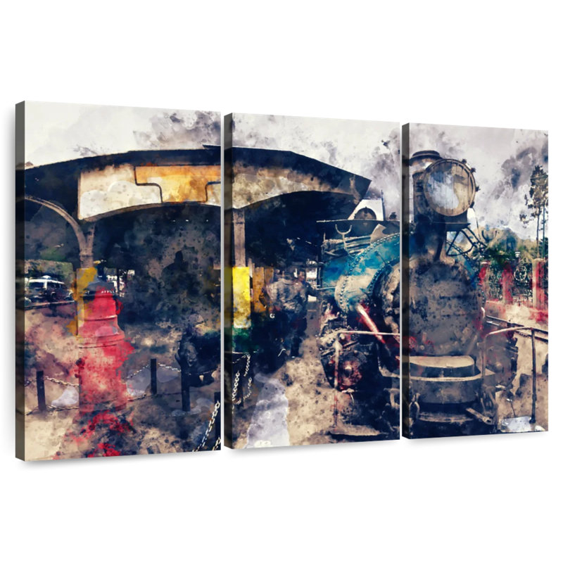 Mehar Steam Train, 28" H x 45" W