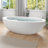 Lusso 75.5'' x 40.5'' Freestanding Soaking Solid Surface Bathtub
