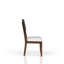 Fauteuils de salle à manger décontractés à finition brune contrastant avec siège rembourré, chaises de salle à manger rembourrées, chaises d'appoint