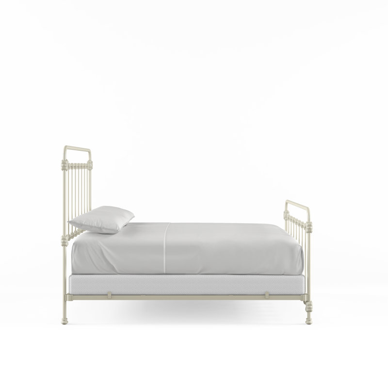 160 Picket Fence Bed | Complete Standard, Gloss Off-White, Queen