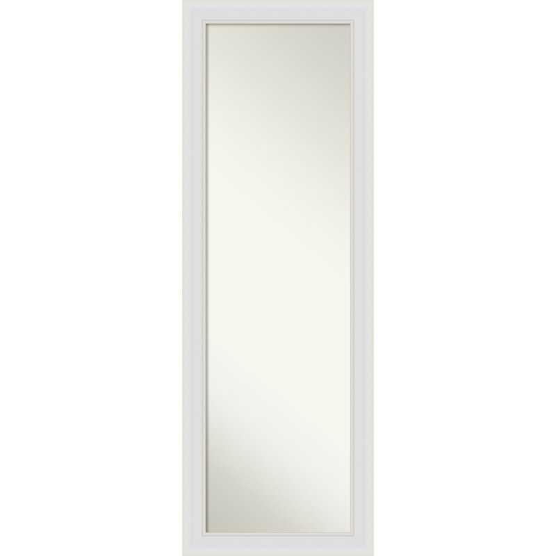 Miroir pleine grandeur Kellison, 51,88 po x 17,88 po, Satin naturel / blanc