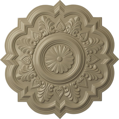 Endurathane Deria Ceiling Medallion, 20 1/4"OD x 1 1/2"P (Fits Canopies up to 6"), Hand-Painted Gobi Desert Finish