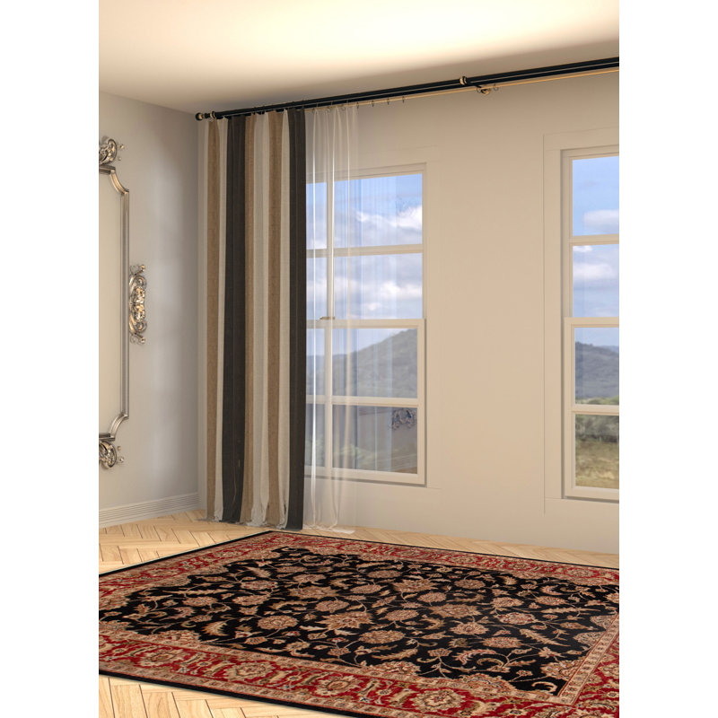 Tapis noir One Of A Kind Finest Agra Jaipur 8 pi 0 po x 9 pi 8 po