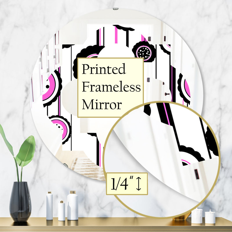 Miroir mural Quatrefoil I, H 31,5 po x l po