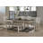 Cottage Style 1Pc Upholstered Seat Chalk Gray Finish Bench Dining Room Bedroom Wooden Furniture Standard Height