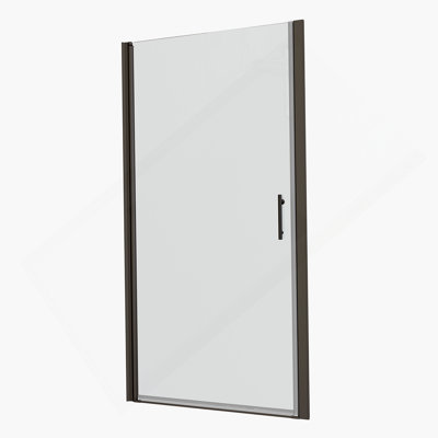 1 3/8" Adjustment,Universal Pivot Shower Door, Open Outside, With 1/4" Tempered Glass Finish 3472