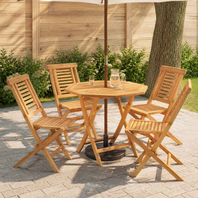 Teak Solid Wood Patio Dining Set