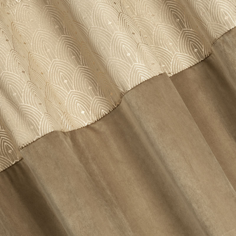Design 91 Polyester Room Darkening Eyelet Curtains Panel, Beige