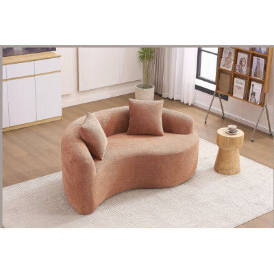 S-Curved Chenille Sectional Sofa