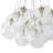 19-lamp Copper colored dimmable glass pendant light