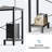 Two piece office furniture set, L-shaped writing desk and PU leather small chair set-1390774170