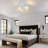 3-lamp matte white adjustable iron ceiling light