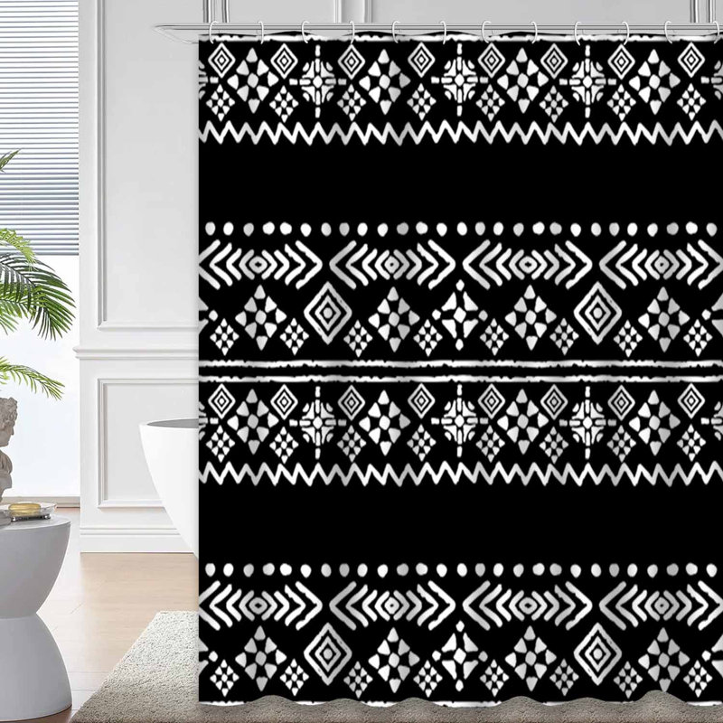 Rideau de douche Tribal Art Tribal, L 72 po x l 72 po