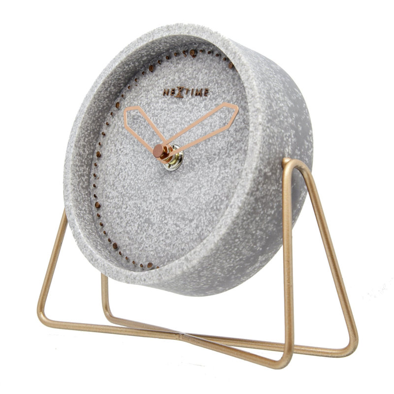Horloge de table 7 pouces "Cross", gris