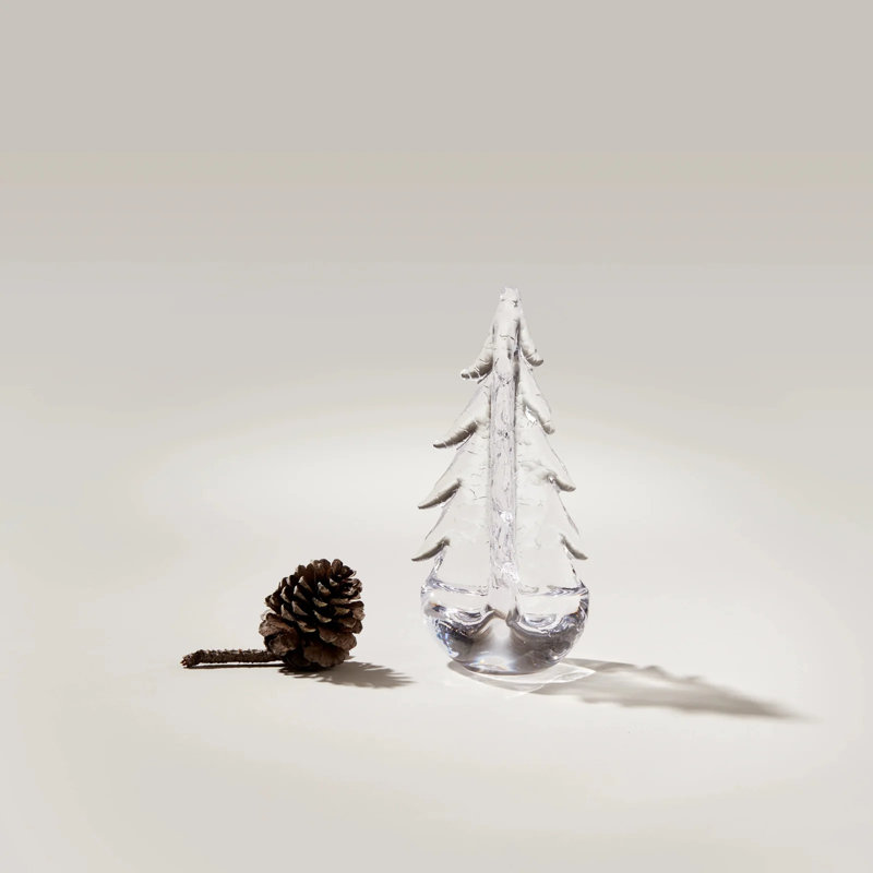 Crackle Evergreen, 8"H x 4.25"W x 4.25"D
