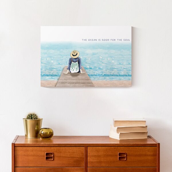 Rosecliff Heights The Ocean Is Good For The Soul Print On Canvas | Wayfair