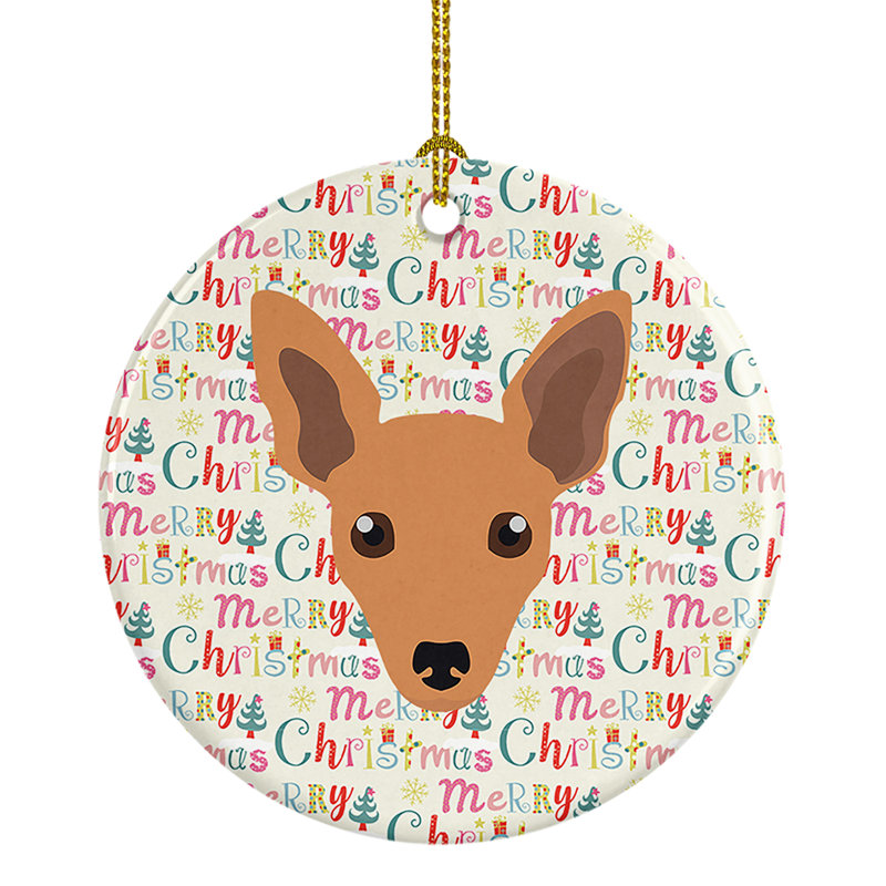 Ornement miniature miniature Pinscher Merry Christmas
