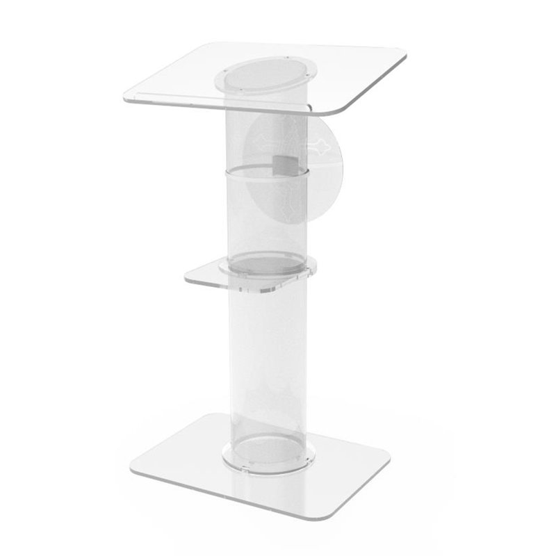 Pupitre d'églises en plexiglas transparent 23,5 po x 17 po x 42 po 10060 - 16780 + 12152 - Podium assemblé