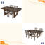 Ensemble de table de salle à manger extensible 5 pièces Sturdy Structure-66704297-66704296