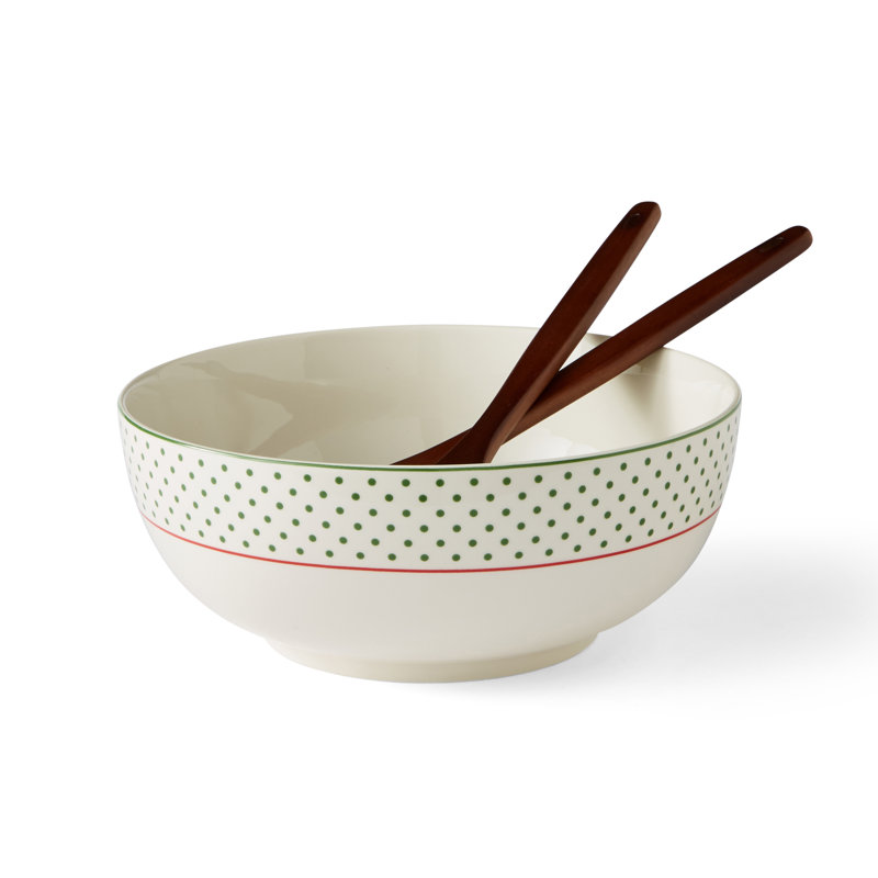 Bol de service 10 "avec plateaux en bois