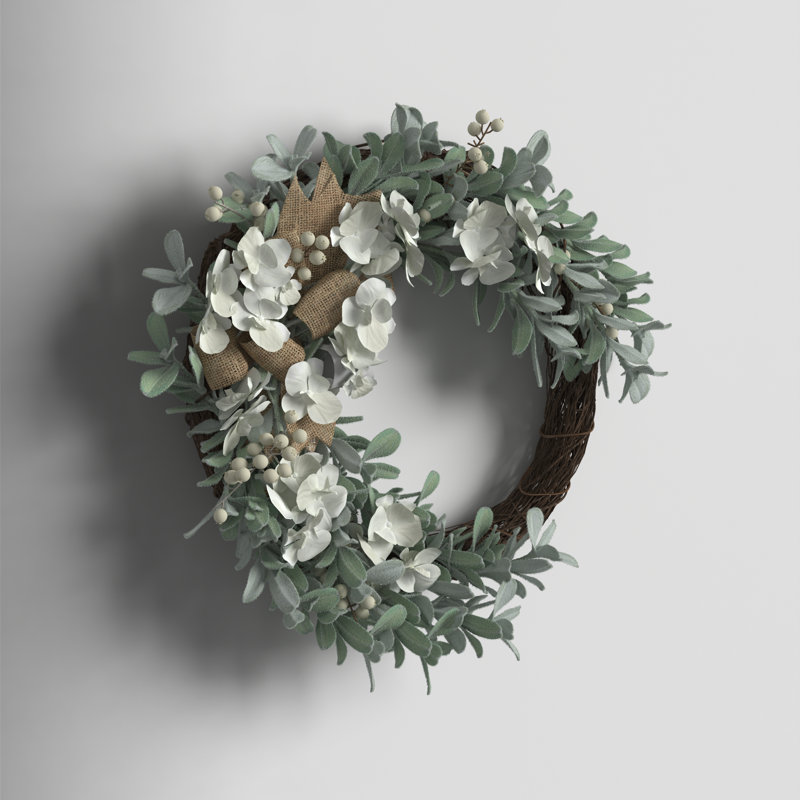 Couronne d'hortensia 22 pouces