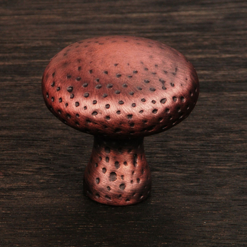 CK Series 1 1/4" Diameter Mushroom Knob, Distressed Copper