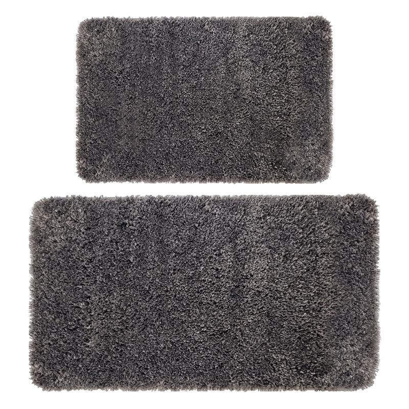 Cyrell Non-Slip Bath Rug, Dark Gray