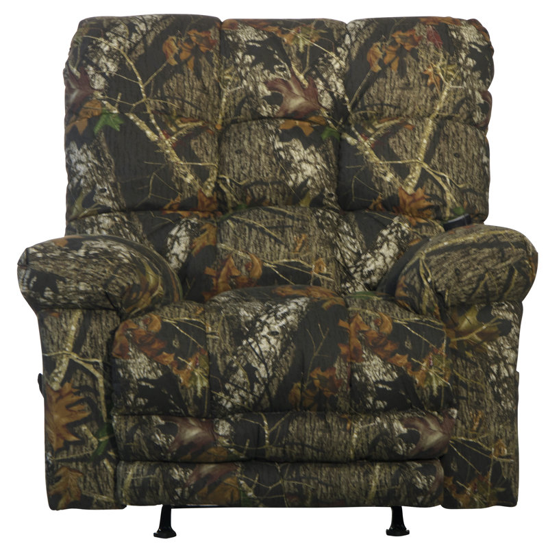 Magnum Upholstered Heated Massage Chair, Mossy Oak New Breakup Polyester