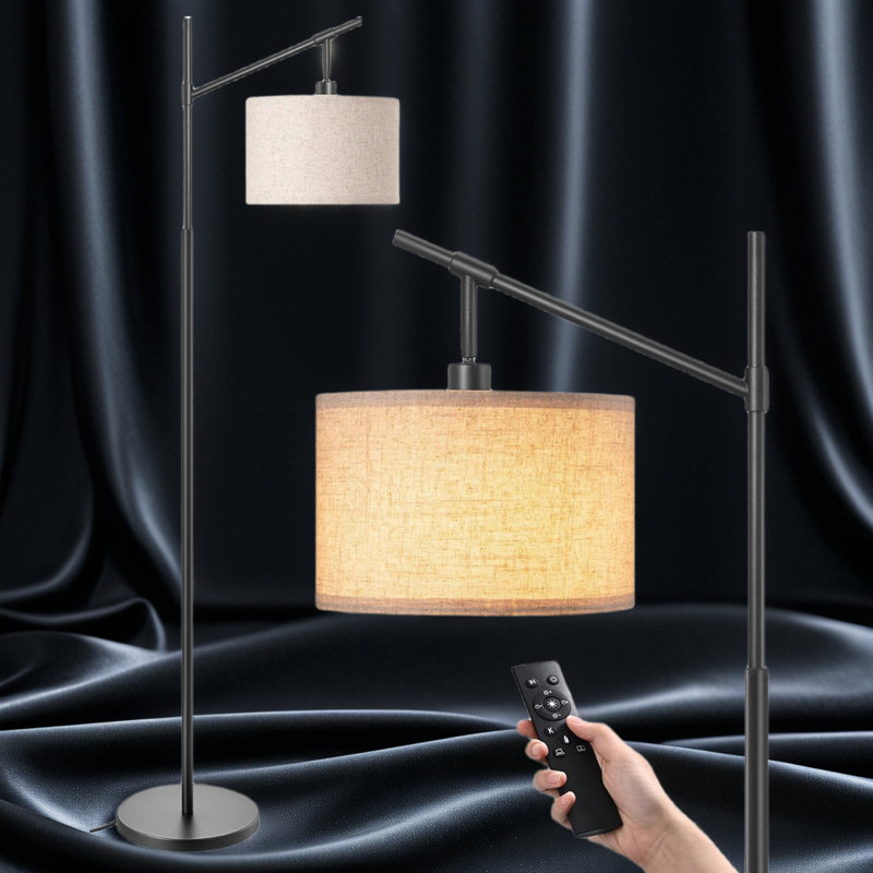 Modern Dimmable Floor Lamp With Remote Control, Adjustable Brightness & Color Temperature, Timer Function, E26 Socket, LED Bulb Included