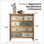 Commode d'appoint rétro en bois avec 6 tiroirs, commode de rangement rustique multicolore sculptée pour chambre à coucher, salon, décor de style campagnard (L 25,59 po x l 12,6 po x H 33,07 po)