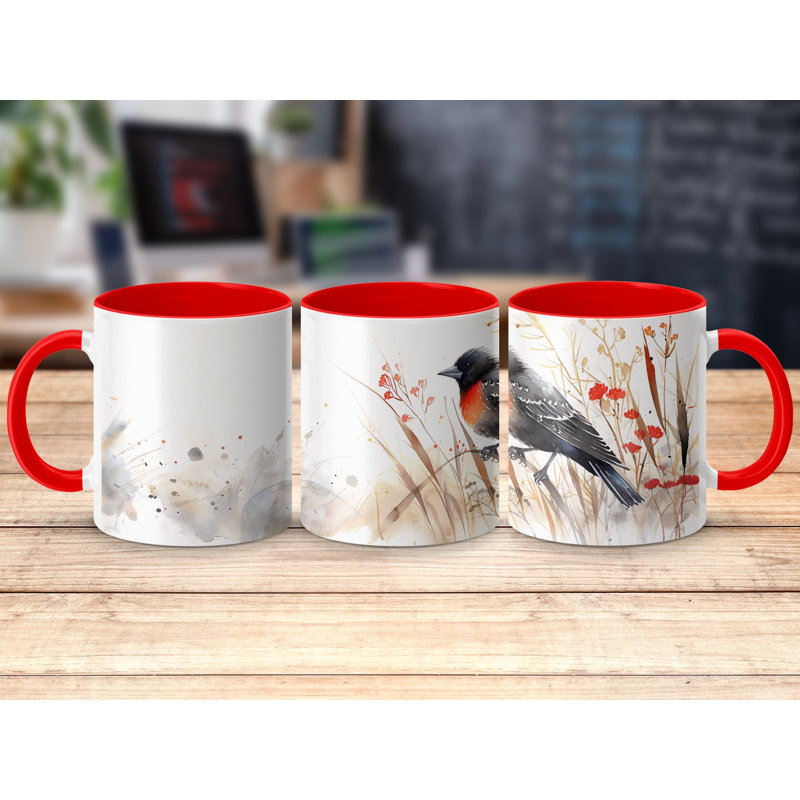 Ceramic Coffee Mug, Red