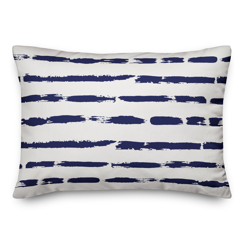 Steinke Painted Strokes Outdoor Lumbar Pillow
