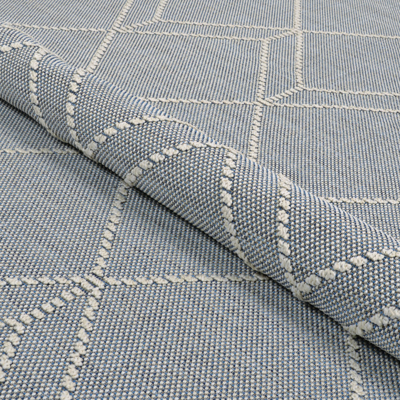 Tapis intérieur / extérieur Liguria Noli Azul, Azul, 6 pi 6 po x 9 pi 6 po