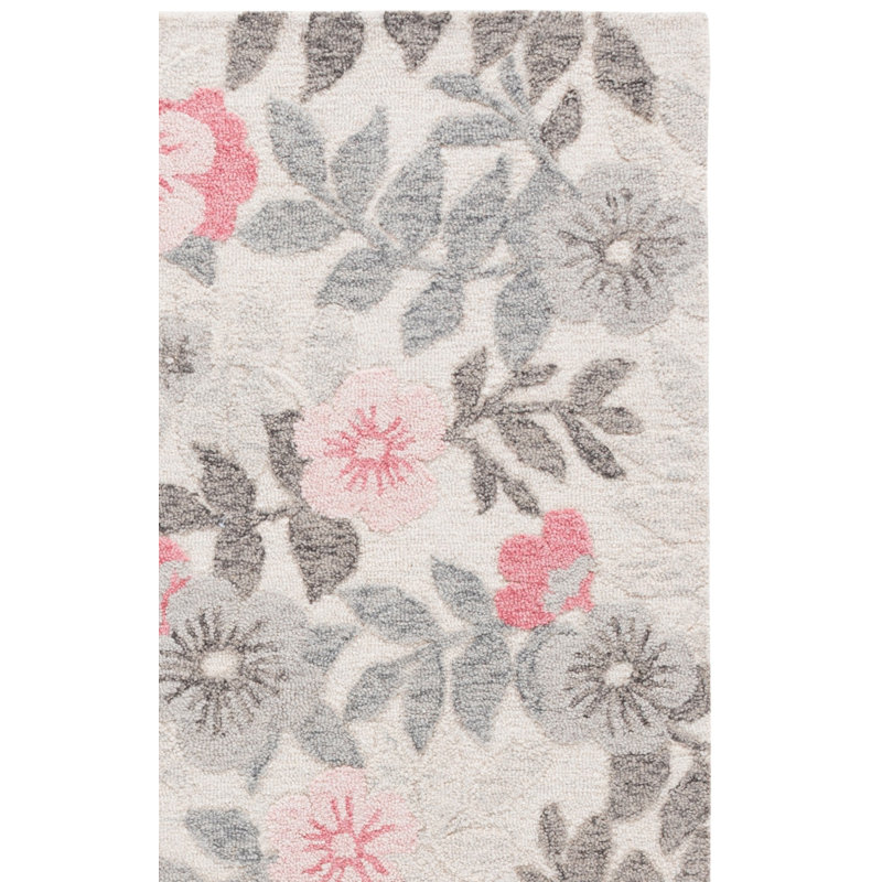 Jardin Hand Tufted Wool;Cotton Floral Indoor Rug, 6'-0" X 9'-0" Rectangle