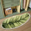 Jolis tapis de salle de bain à feuilles vertes, doux, moelleux, moelleux, absorbant, à séchage rapide, antidérapant, lavable à la machine pour le plancher de la douche, la salle de bain, la chambre à coucher, la chambre d'enfant