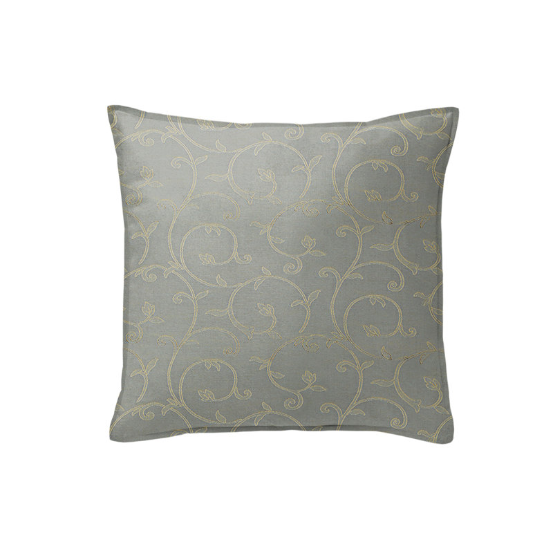 Housse et insert de coussin carré en mélange de coton Mallory, 20 po x 20 po