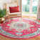 Felty Oriental Fuchsia / Blue Area Rug