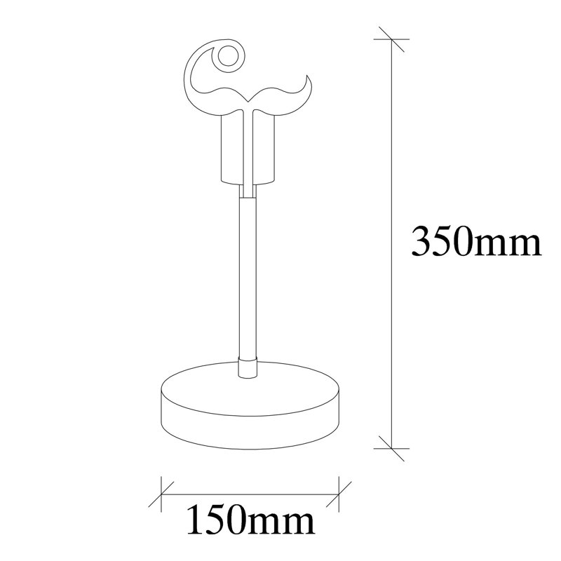 Lampe fantaisie en bois Demeria, Noyer / rouge