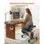 Ergonomic Kneeling Chair with Wheels, Mobile X-Shaped Posture Knee Chair with Adjustable Height & Thick Foam Cushions, Natural Relief for Neck or Back Pain for Home, Office or Meditation, Black