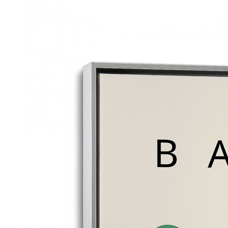 «Bold Bauhaus Burst», reproduction sur toile, H 36,75 po x l 24,75 po, Encadrement argenté