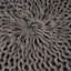 Pouf moderne tricoté en gris foncé pour animal de compagnie - Fascination faite à la main, 20 po x 14 po Grace ronde, 20 po