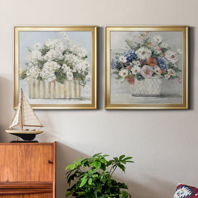 " Sweet Hydrangeas " 2 - Pieces Painting Print